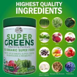 Bột thực phẩm xanh hữu cơ Country Farms Super Greens Powder 300g Unflavored 14 bot thuc pham xanh huu co country farms super greens powder 300g unflavored kd