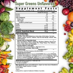 Bột thực phẩm xanh hữu cơ Country Farms Super Greens Powder 300g Unflavored 15 bot thuc pham xanh huu co country farms super greens powder 300g unflavored ke