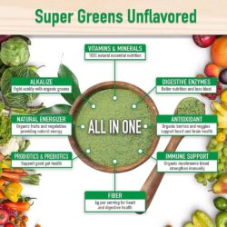 Bột thực phẩm xanh hữu cơ Country Farms Super Greens Powder 300g Unflavored 13 bot thuc pham xanh huu co country farms super greens powder 300g unflavored kh