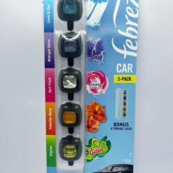 Nước hoa xe hơi Febreze Car Set 5 mùi x2ml (Linen, Midnight Storm, Downy, Aloha, Gain Original) 5 nuoc hoa xe hoi febreze car set 5 mui x2ml linen midnight storm downy aloha gain original 150825 ka