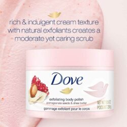Tẩy tế bào chết Dove Exfoliating Body Polish Pomegranate Seeds & Shea Butter 298g 10 tay te bao chet dove exfoliating body polish pomegranate seeds shea butter 298g kc