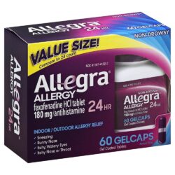 Viên chống dị ứng Allegra Allergy 24hr 60 GelCaps 10 vien chong di ung allegra allergy 24hr 60 gelcaps ka