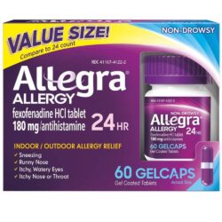 Viên chống dị ứng Allegra Allergy 24hr 60 GelCaps 9 vien chong di ung allegra allergy 24hr 60 gelcaps kc