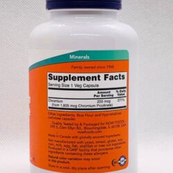 Viên uống hỗ trợ đường huyết Now Chromium Picolinate 200mcg 250 Capsules 7 vien uong ho tro duong huyet now chromium picolinate 200mcg 250 capsules ka