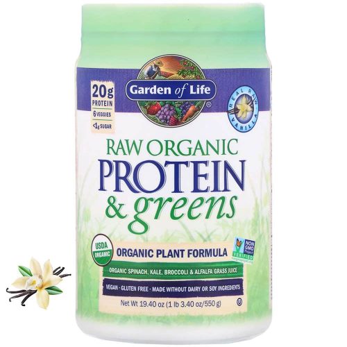Bột Protein thực vật hữu cơ Garden Of Life Raw Organic Protein & Greens Vanilla 550g 15 bot protein thuc vat huu co garden of life raw organic protein greens vanilla 550g kf