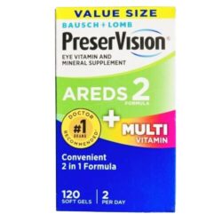 Viên uống bổ mắt cho người lớn (trên 50 tuổi) Preservision AREDS2 Multivitamin 2in1 Formula 120 Softgels 5 vien uong bo mat cho nguoi lon tren 50 tuoi preservision areds2 multivitamin 2in1 formula 120 softgels kc