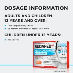 Viên uống thông mũi Sudafed PE Head Congestion + Flu Severe Non-Drowsy 24 Tablets 11 vien uong thong mui sudafed pe head congestion flu severe non drowsy 24 tablets ka