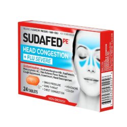 Viên uống thông mũi Sudafed PE Head Congestion + Flu Severe Non-Drowsy 24 Tablets 7 vien uong thong mui sudafed pe head congestion flu severe non drowsy 24 tablets kb