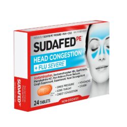 Viên uống thông mũi Sudafed PE Head Congestion + Flu Severe Non-Drowsy 24 Tablets 8 vien uong thong mui sudafed pe head congestion flu severe non drowsy 24 tablets kd