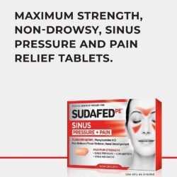Viên uống thông mũi Sudafed PE Sinus Pressure + Pain Non-Drowsy 24 Tablets 14 vien uong thong mui sudafed pe sinus pressure pain non drowsy 24 tablets kc