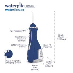 may tam nuoc cam tay waterpik cordless advanced water flosser blue kd