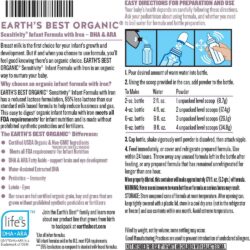 Sữa bột cho trẻ 0- 12 tháng Earth’s Best Organic Sensitivity Infant Powder Formula 595g 9 sua bot cho tre 0 12 thang earths best organic sensitivity infant powder formula 595g kc