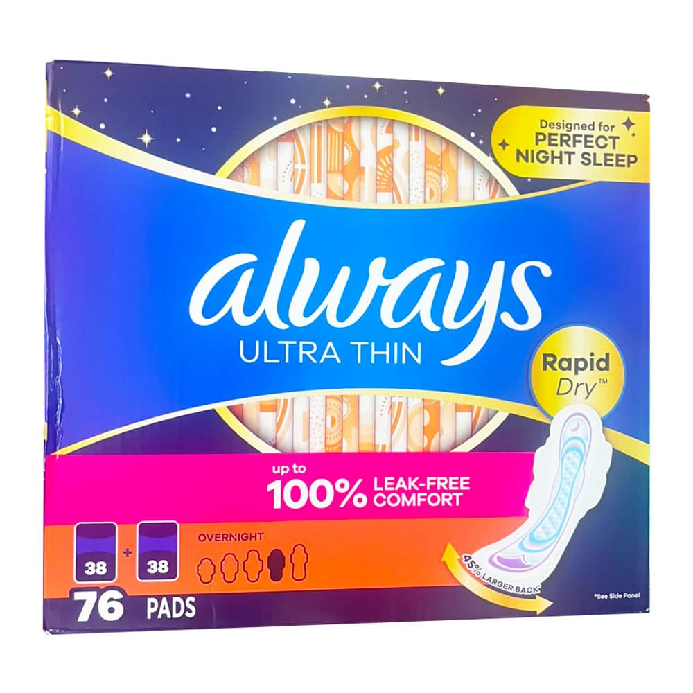 Băng vệ sinh siêu mỏng cánh ban đêm Always Ultra Thin Night 76 miếng - Ảnh 2