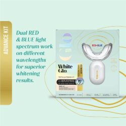 Bộ làm trắng răng White Glo Teeth Whitening Kit Advanced Red & Blue Light (sạc điện) 12 bo lam trang rang white glo teeth whitening kit advanced red blue light kb