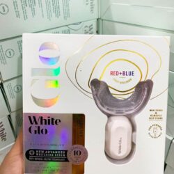 Bộ làm trắng răng White Glo Teeth Whitening Kit Advanced Red & Blue Light (sạc điện) 19 bo lam trang rang white glo teeth whitening kit advanced red blue light kf