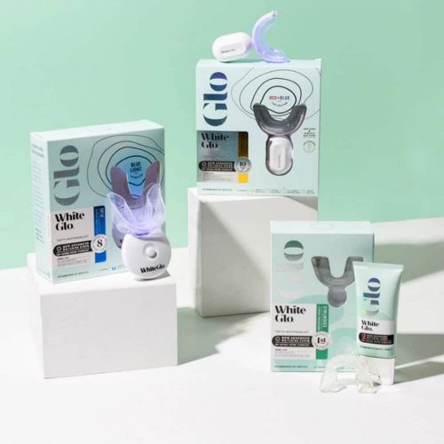 Bộ làm trắng răng White Glo Teeth Whitening Kit Advanced Red & Blue Light (sạc điện) 26 bo lam trang rang white glo teeth whitening kit advanced red blue light kj