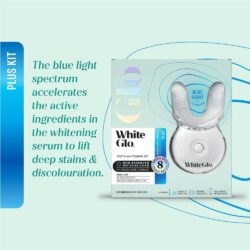 Bộ làm trắng răng White Glo Teeth Whitening Kit Plus Blue Light (dùng pin) 12 bo lam trang rang white glo teeth whitening kit plus blue light uc kd
