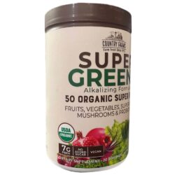 Bột thực phẩm xanh hữu cơ Country Farms Super Greens Powder 300g Chocolate 8 bot thuc pham xanh huu co country farms super greens powder 300g chocolate 010924 ka