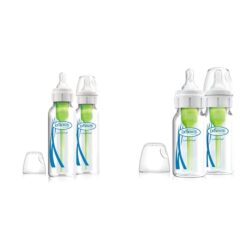 hop 2 binh sua thuy tinh co hep dr browns natural flow options anti colic narrow glass bottle 120ml kb