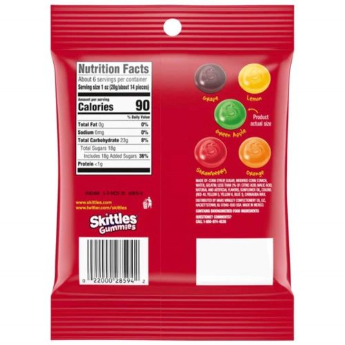 Kẹo dẻo trái cây Skittles Gummies Original 164.4g 14 keo deo trai cay skittles gummies original 164 4g kd