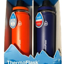set 2 binh giu nhiet thermoflask 710ml orange blue kj