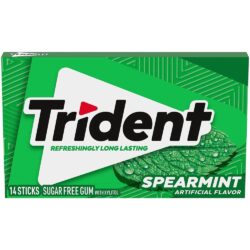 Sing gum Mỹ không đường Trident Spearmint 14 Sticks x15 Packs 7 sing gum my khong duong trident spearmint 14 sticks x15 packs kd
