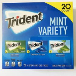 Sing gum Mỹ không đường Trident Spearmint, Mint Bliss, Original 14 Sticks x20 Packs 10 sing gum my khong duong trident spearmint mint bliss original 14 sticks x20 packs kna