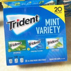 Sing gum Mỹ không đường Trident Spearmint, Mint Bliss, Original 14 Sticks x20 Packs 12 sing gum my khong duong trident spearmint mint bliss original 14 sticks x20 packs knc