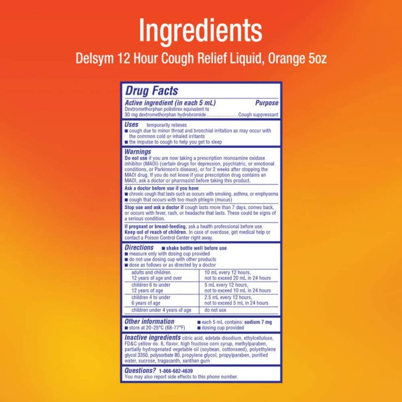 Siro ho Delsym 12 Hour Cough Relief Day or Night 148ml cho người lớn và ...