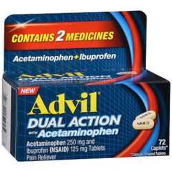 Viên uống Advil Dual Action Acetaminophen 250mg Ibuprofen 125mg 72 Caplets 4 vien uong advil dual action acetaminophen 250mg ibuprofen 125mg 72 caplets ka
