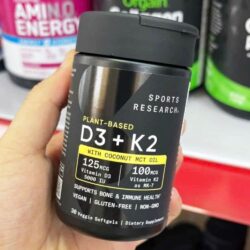 Viên uống bổ sung Vitamin D3, K2 SR Vitamin D3 + K2 with Coconut Oil 125mcg (5000IU) 30 Softgels 5 vien uong bo sung vitamin d3 k2 sr vitamin d3 k2 with coconut oil 125mcg 5000iu 30 softgels 280325 ka