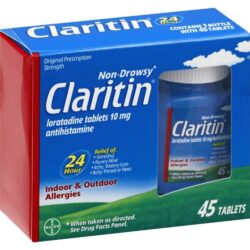 Giảm cảm cúm, sổ mũi Claritin Antihistamine Non-Drowsy Loratadine 10mg 45 viên 8 giam cam cum so mui claritin antihistamine non drowsy loratadine 10mg 45 vien kc
