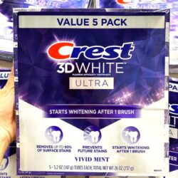 Kem đánh răng Crest 3D White Ultra 3 in 1 Benefits Surface Stain Removal, Vivid Mint 147g x5 5 kem danh rang crest 3d white ultra 3 in 1 benefits surface stain removal vivid mint 147g x5 30923 ka