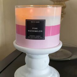 Nến thơm 3 tim Bath & Body Works White Barn Pink Watermelon 411g 9 nen thom 3 tim bath body works white barn pink watermelon 411g kd