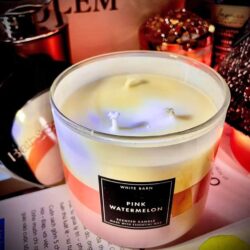 Nến thơm 3 tim Bath & Body Works White Barn Pink Watermelon 411g 10 nen thom 3 tim bath body works white barn pink watermelon 411g ke