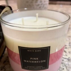 Nến thơm 3 tim Bath & Body Works White Barn Pink Watermelon 411g 11 nen thom 3 tim bath body works white barn pink watermelon 411g kf