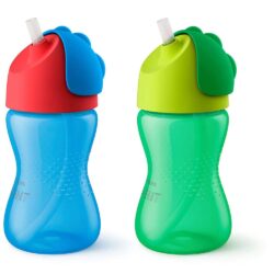 Set 2 bình tập uống nước cho bé Philips Avent 300ml (Blue, Green) 10 set 2 binh tap uong nuoc cho be philips avent 300ml blue green kb