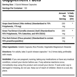 vien uong chong oxy hoa piping rock standardized grapeseed green tea pine bark complex 240 capsules ke