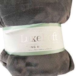 chan men berkshire luxeloft king blanket 284cm x 234cm gray kh