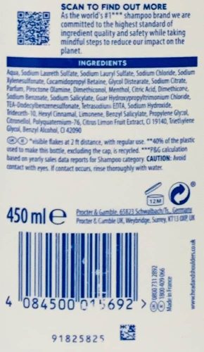 Dầu gội và xả 2 trong 1 Head & Shoulders Citrus Fresh 450ml (Đức) 12 dau goi va xa 2 trong 1 head shoulders citrus fresh 450ml phap kkc