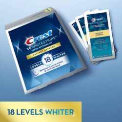 Miếng dán trắng răng Crest 3D Whitestripes Radiant Express 28 miếng 8 mieng dan trang rang crest 3d whitestripes radiant express 28 mieng kb