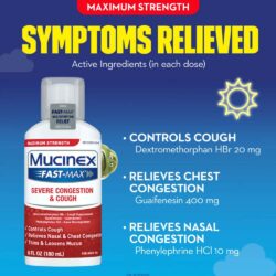 Siro ho Mucinex Fast-Max Maximum Strength Severe Congestion & Cough 180ml 7 siro ho mucinex fast max maximum strength severe congestion cough 180ml kb