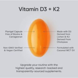 Viên uống bổ sung Vitamin D3, K2 SR Vitamin D3 + K2 with Coconut Oil 125mcg (5000IU) 160 Softgels 11 vien uong bo sung vitamin d3 k2 sr vitamin d3 k2 with coconut oil 125mcg 5000iu 160 softgels 021024 kc