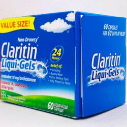 Viên uống chống dị ứng Claritin Antihistamine Non-Drowsy Loratadine 10mg 60 Liqui-Gels 11 vien uong chong di ung claritin antihistamine non drowsy loratadine 10mg 60 liqui gels ke