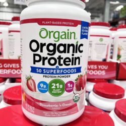 Bột Protein hữu cơ Orgain Organic Protein & Superfoods 1.22kg hương Strawberries’n Cream 6 bot protein huu co orgain organic protein 1 22kg huong strawberriesn cream kc