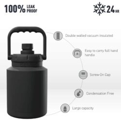 set 2 binh giu nhiet asobu mini jug 1l black green kl