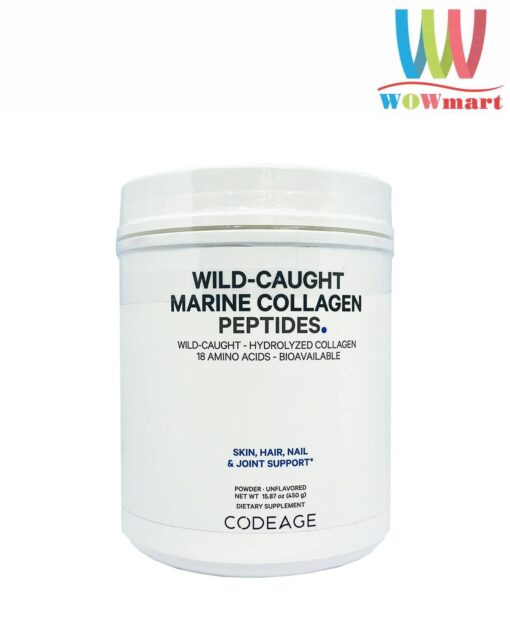 Bột uống bổ sung Collagen CodeAge Wild-Caught Marine Collagen Peptides 450g