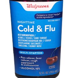 Siro cảm Walgreens Cold & Flu Relief Nighttime 355ml (Cherry) 9 siro cam walgreens cold flu relief nighttime 355ml cherry kc