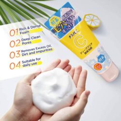 sua rua mat trang da melano cc vitamin c brightening enzyme face wash 130g kd