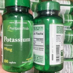 Viên uống bổ sung Kali Puritan’s Pride Potassium 99mg 100 Caplets 5 vien uong bo sung kali puritans pride potassium 99mg 100 caplets kb